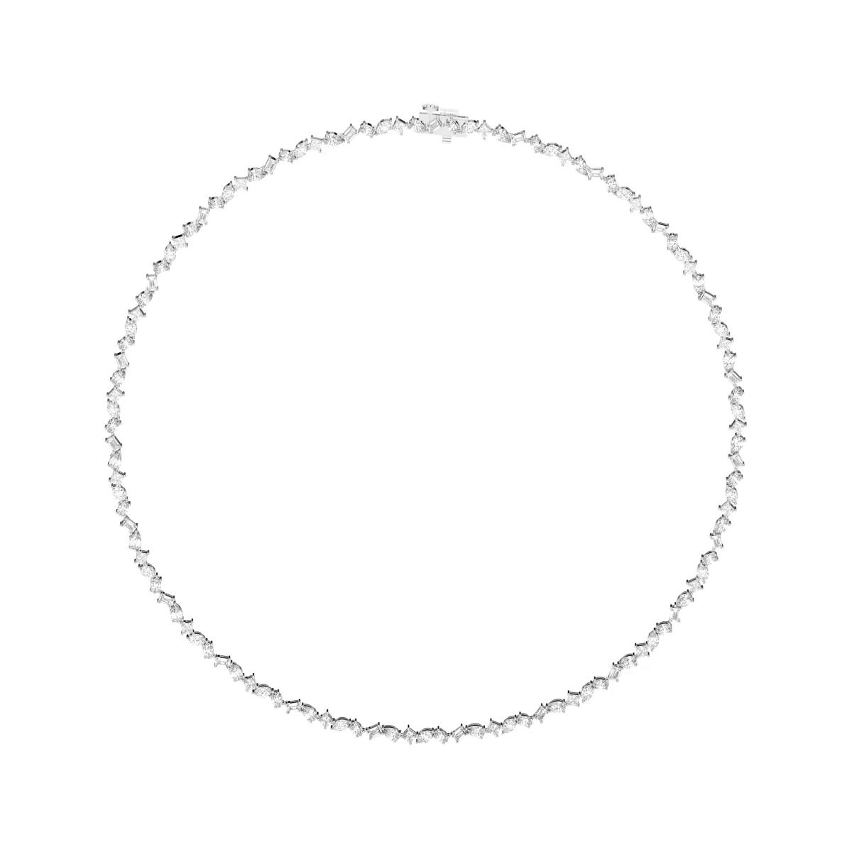 360 degree view of Zina Mixed Shape Lab Diamond Necklace