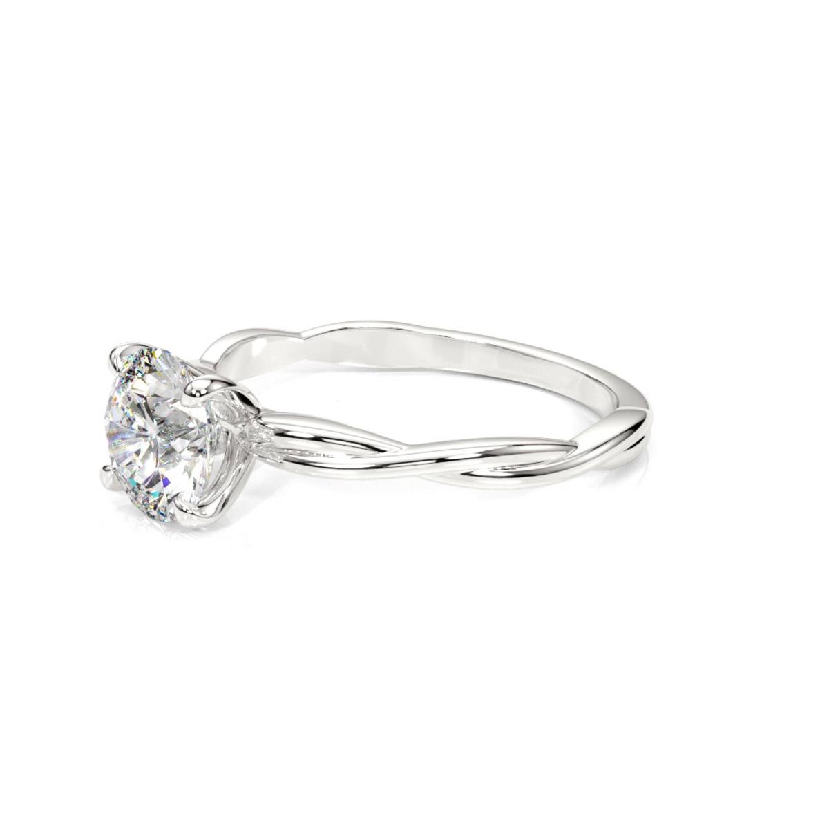 360 degree view of Celeste Solitaire Twist Engagement Ring