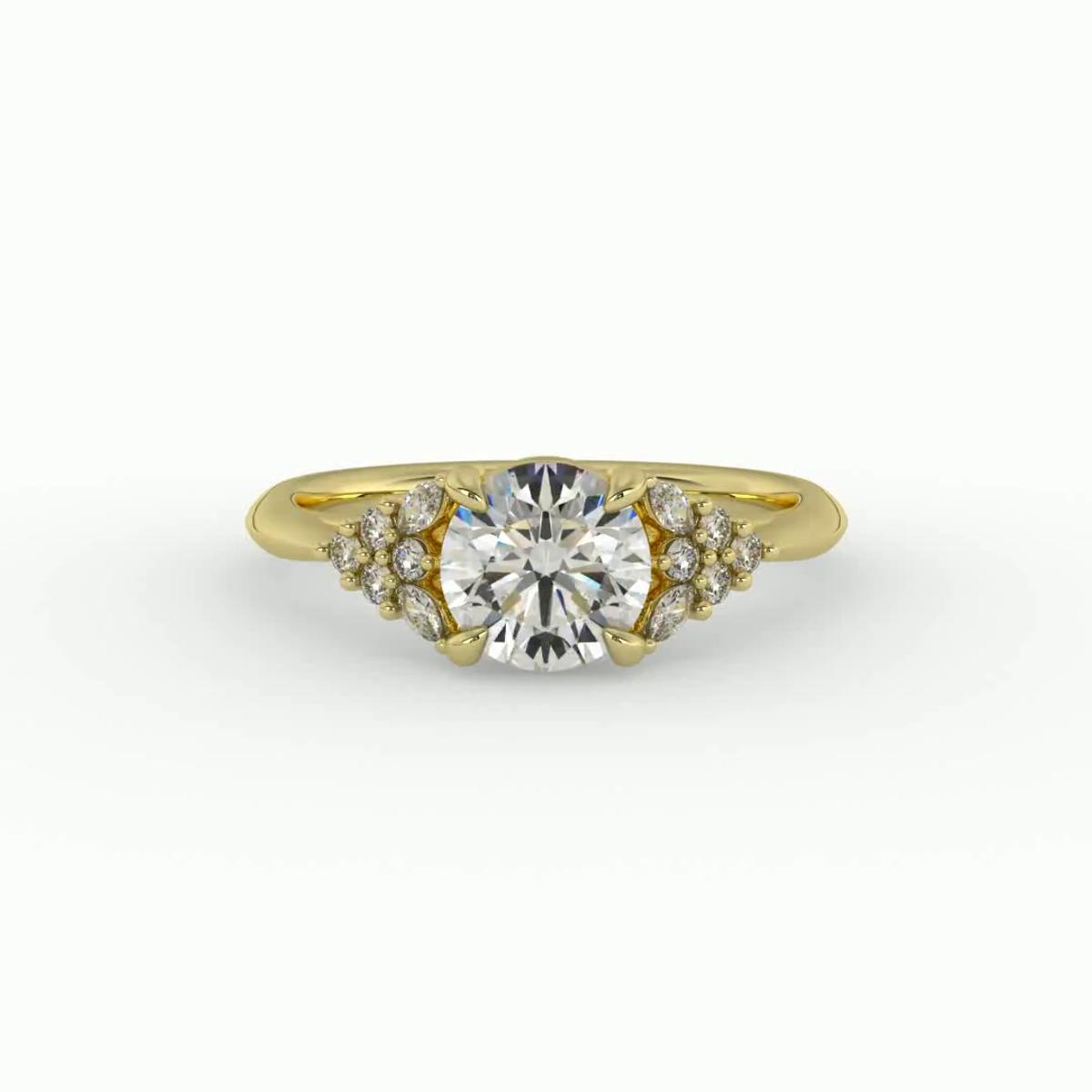 360 degree view of Allison Accented Engagement Ring