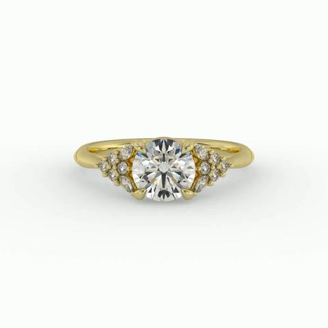 360 degree view of Allison Accented Engagement Ring