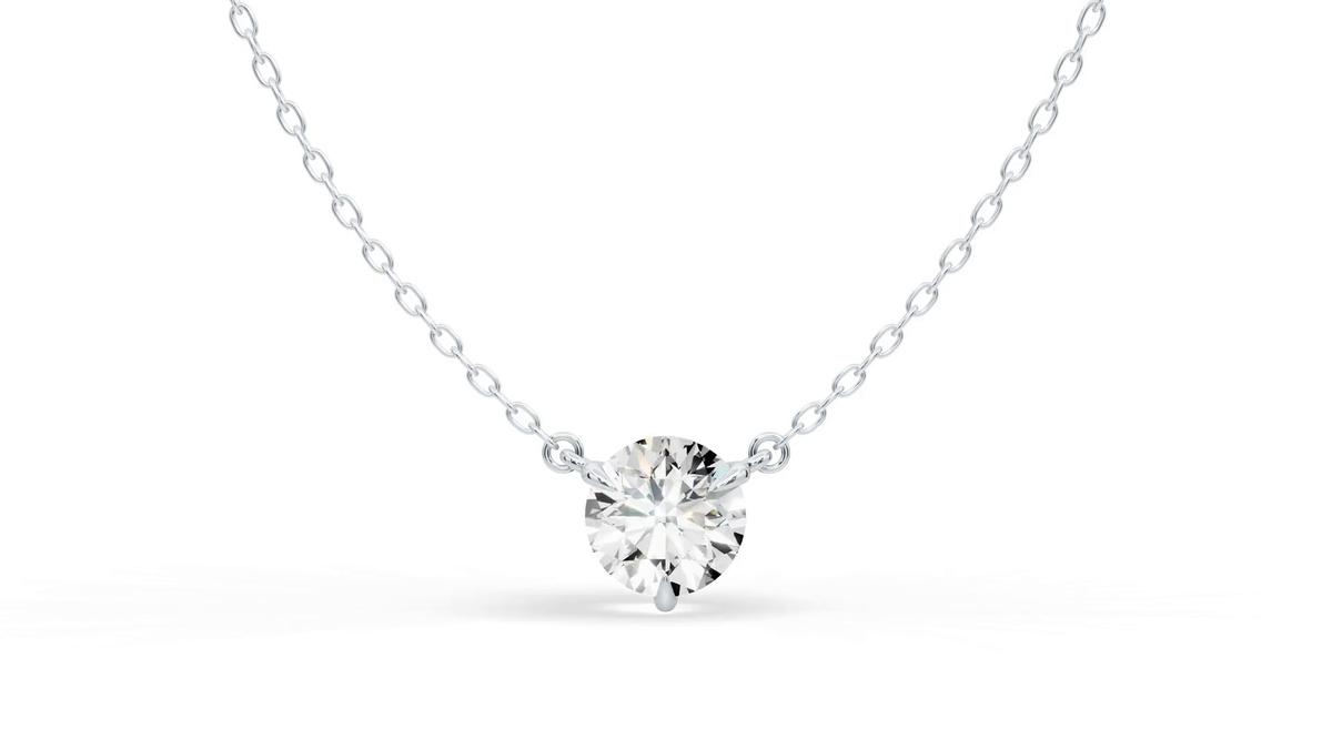 360 degree view of 3-Prong Lab Diamond Solitaire Necklace (1.5 ct.)