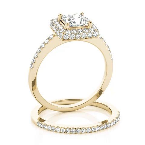 360 degree view of Arabella Halo Engagement Ring