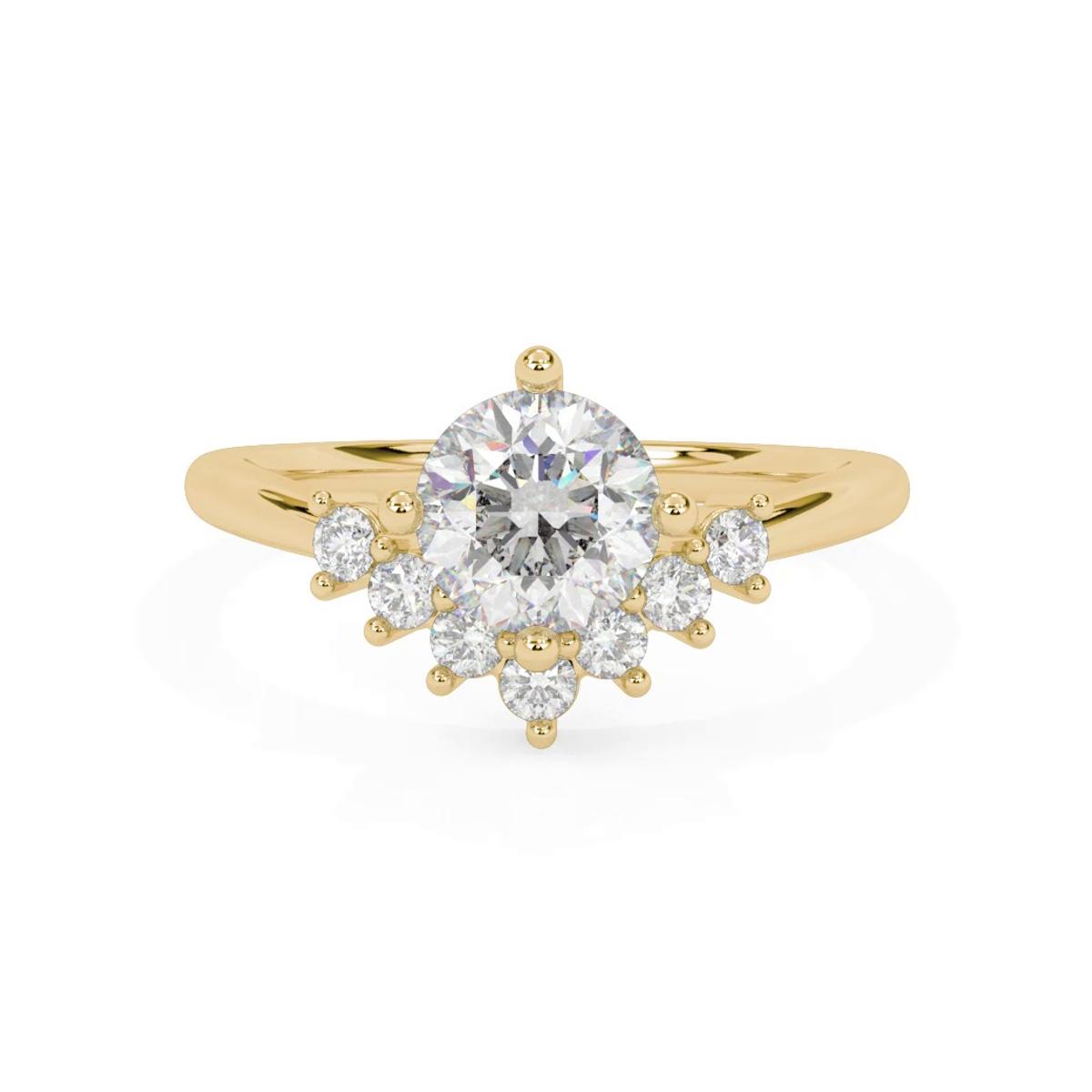 360 degree view of Lexi Diamond Chevron Engagement Ring
