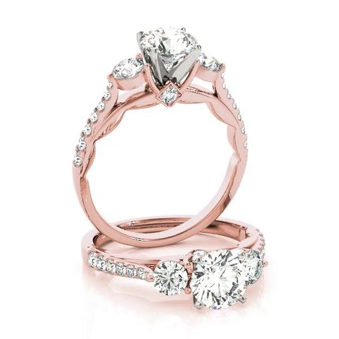 360 degree view of Jayla Three Stone Engagement Ring
