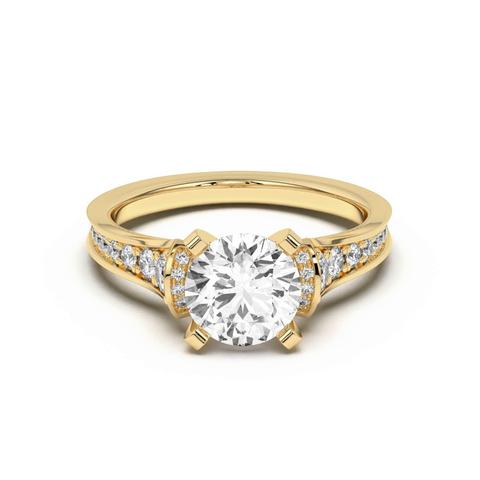 360 degree view of Bria Graduated Wide Cathedral Engagement Ring
