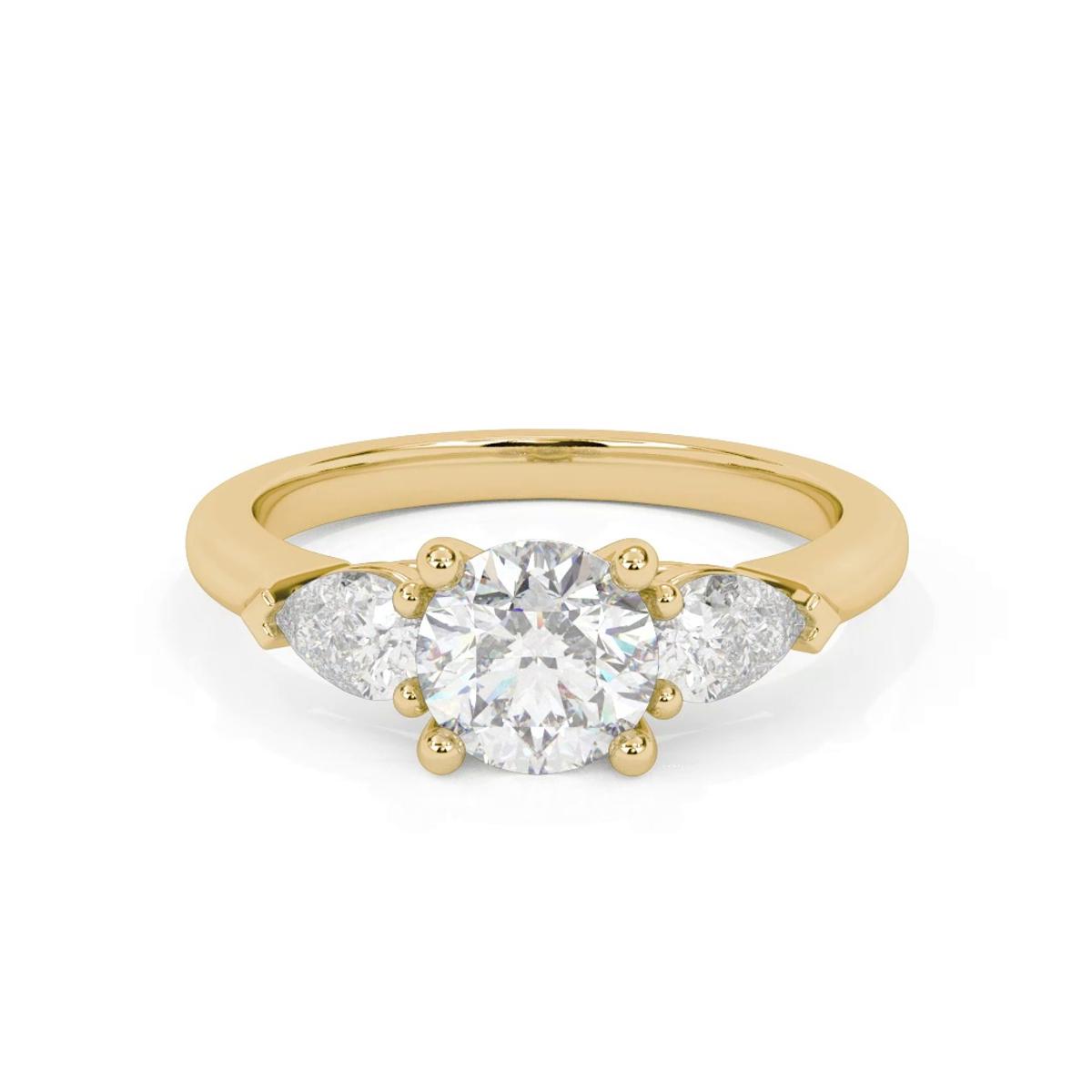 360 degree view of Georgina Pear Three-Stone Engagement Ring (.50 ct. tw.)