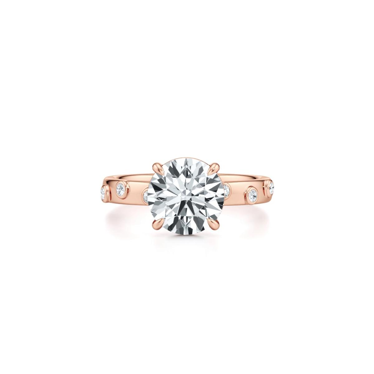 360 degree view of Sora Scattered Bezel Diamond Engagement Ring
