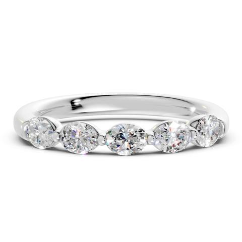 360 degree view of Oval Five-Stone Lab Diamond Band (0.75 ct. tw.)