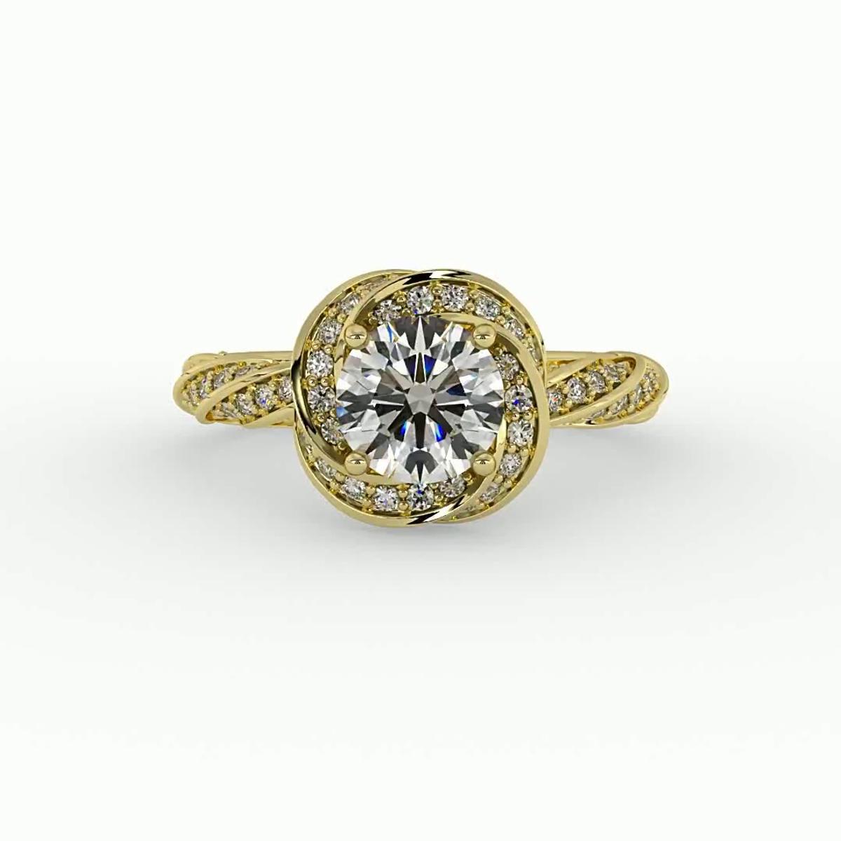 360 degree view of Rosa Engagement Ring