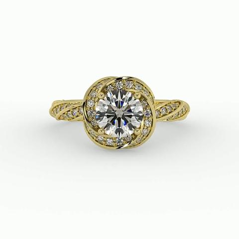 360 degree view of Rosa Engagement Ring