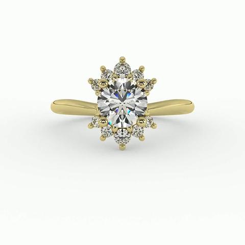 360 degree view of Tatum Half Halo Engagement Ring