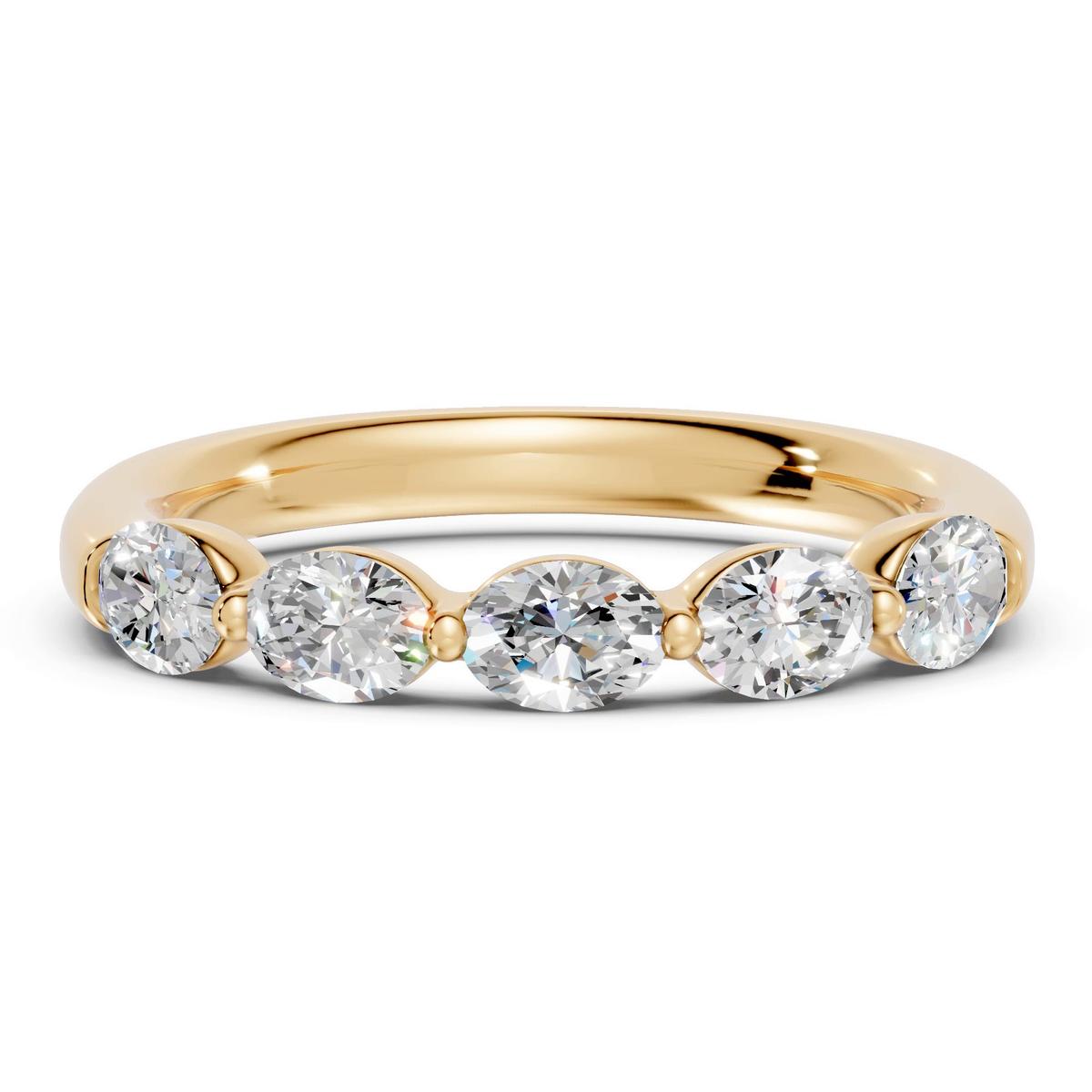 360 degree view of Oval Five-Stone Lab Diamond Band (1.00 ct. tw.)