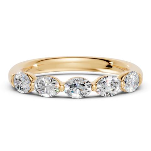 360 degree view of Oval Five-Stone Lab Diamond Band (1.00 ct. tw.)