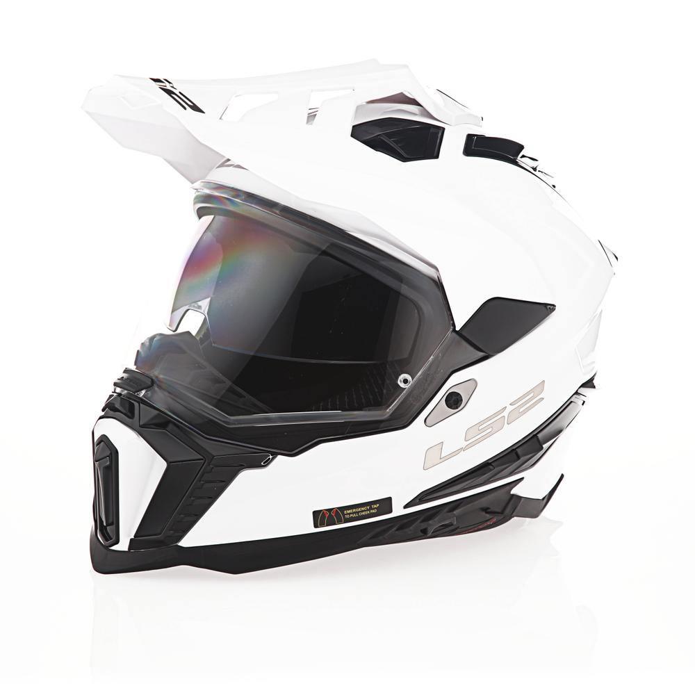 LS2 Explorer Solid Gloss White Helmet size X-Small | eBay