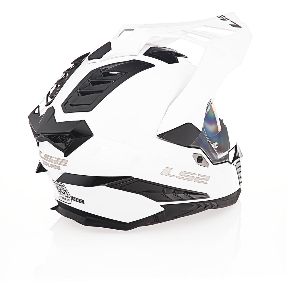 LS2 Explorer Solid Gloss White Helmet size X-Small | eBay