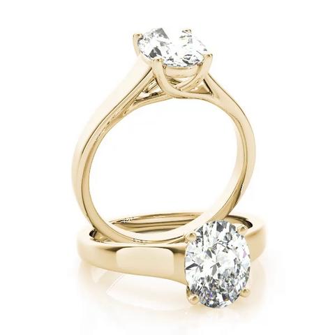 360 degree view of Odessa Oval Solitaire Engagement Ring