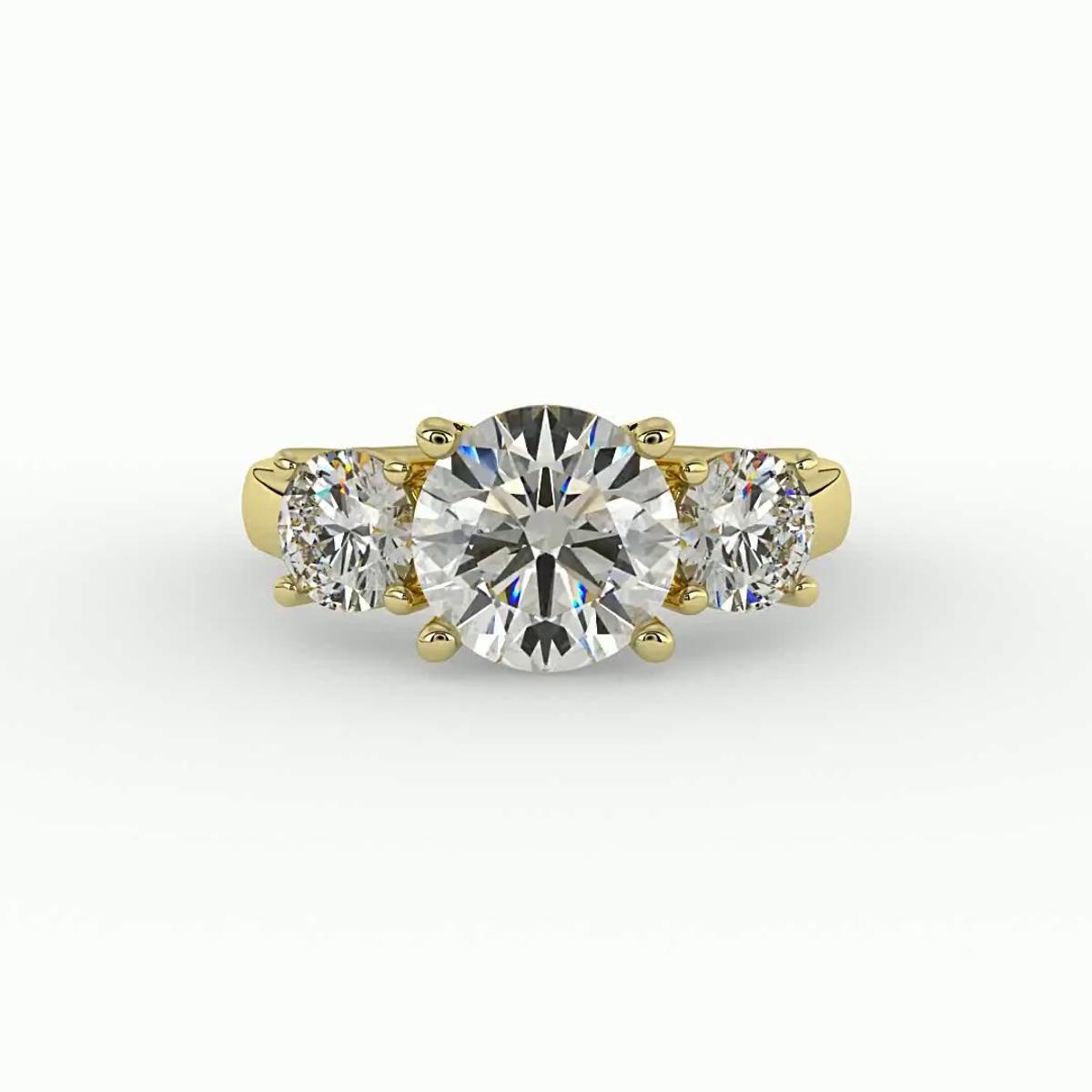 360 degree view of Gwendolyn Three Stone Lab Diamond Engagement Ring (1.00Ct. Tw.)
