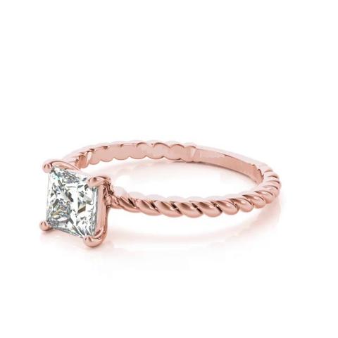 360 degree view of Aubrey 4 Prong Twist Engagement Ring