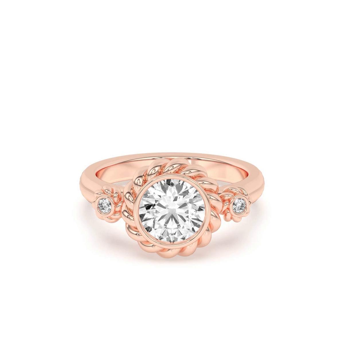 360 degree view of Bijou Rope Halo Engagement Ring