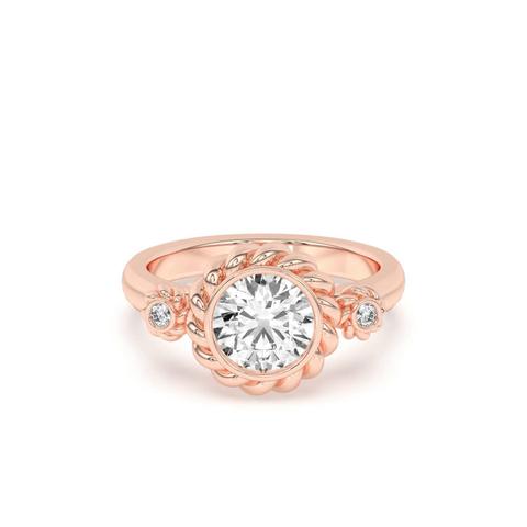 360 degree view of Bijou Rope Halo Engagement Ring