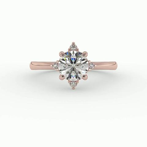 360 degree view of Adriana Halo Engagement Ring
