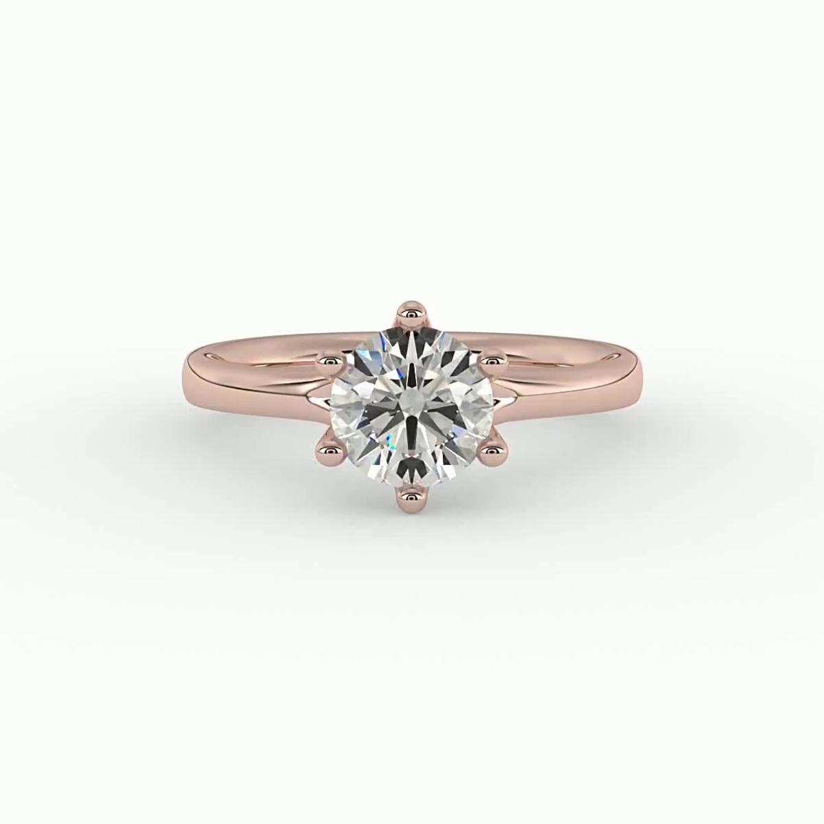 360 degree view of Kaylee 6 Prong Tapered Engagement Ring