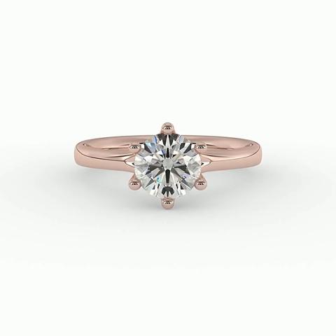 360 degree view of Kaylee 6 Prong Tapered Engagement Ring