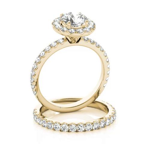 360 degree view of Sage Halo Engagement Ring
