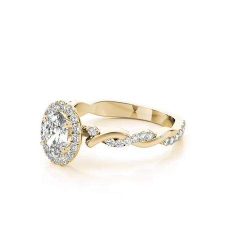 360 degree view of Arizona Halo Engagement Ring