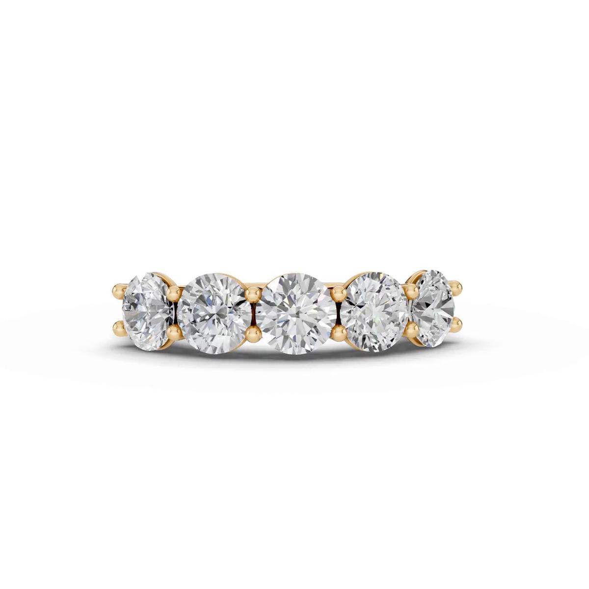 360 degree view of Signature Hearts & Arrows U-Prong Five-Stone Lab Diamond Band (2.50 ct. tw.)
