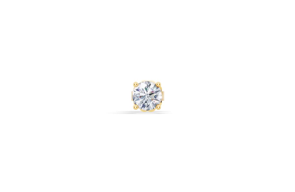 360 degree view of Single Lab Diamond Stud Earring (1/2ct)