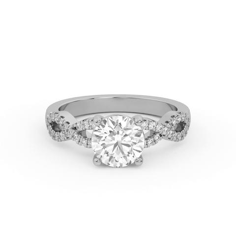 360 degree view of Infinity Diamond Engagement Ring