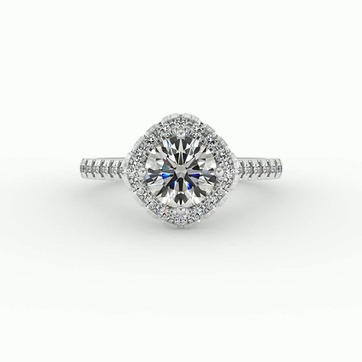 360 degree view of Maggie Halo Engagement Ring