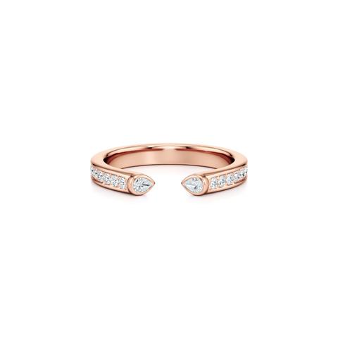 360 degree view of Lucera Bezel Pavé Lab Diamond Open Band