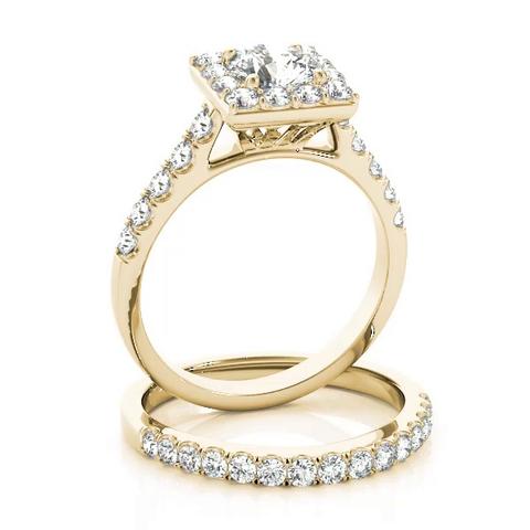 360 degree view of Meara Halo Engagement Ring