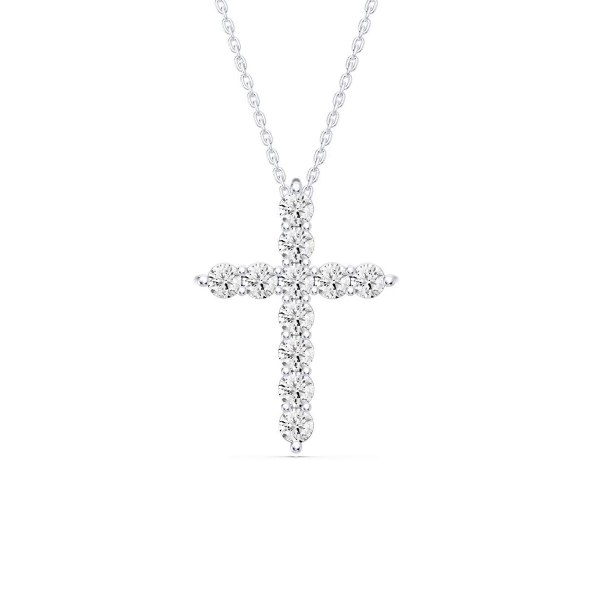 360 degree view of Classic Lab Diamond Cross Necklace (1.00 ct. tw.)