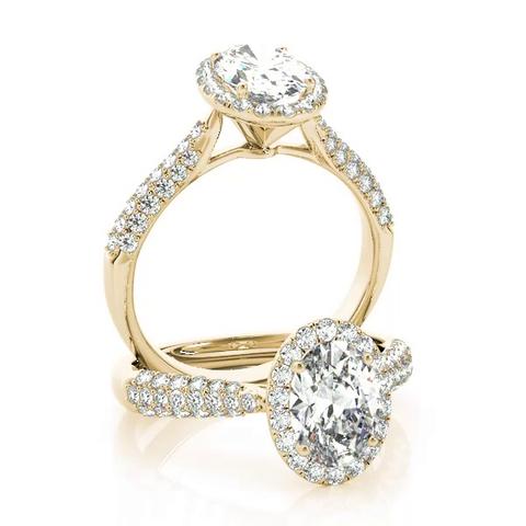 360 degree view of Marilyn Halo Engagement Ring