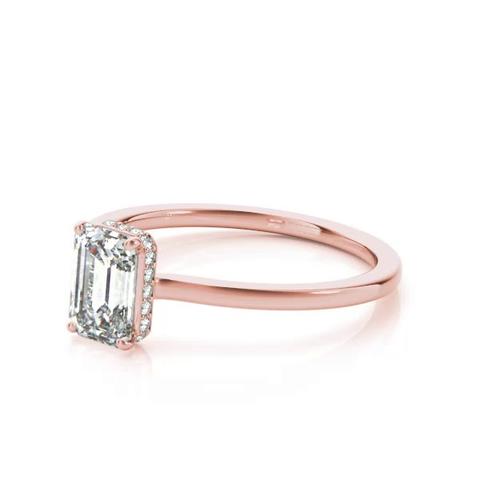 360 degree view of Dionne Hidden Halo Engagement Ring