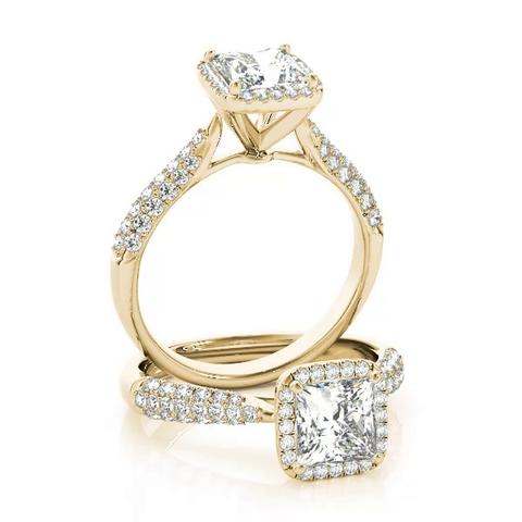 360 degree view of Bessie Halo Engagement Ring