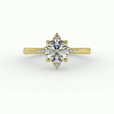 360 degree view of Adriana Halo Engagement Ring