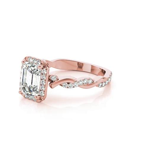 360 degree view of Nola Halo Engagement Ring