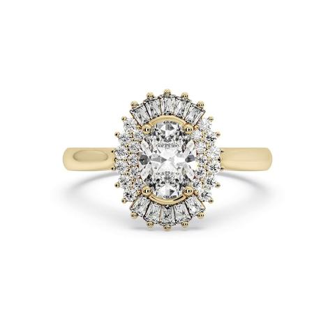 360 degree view of Aniyah Ballerina Style Halo Engagement Ring
