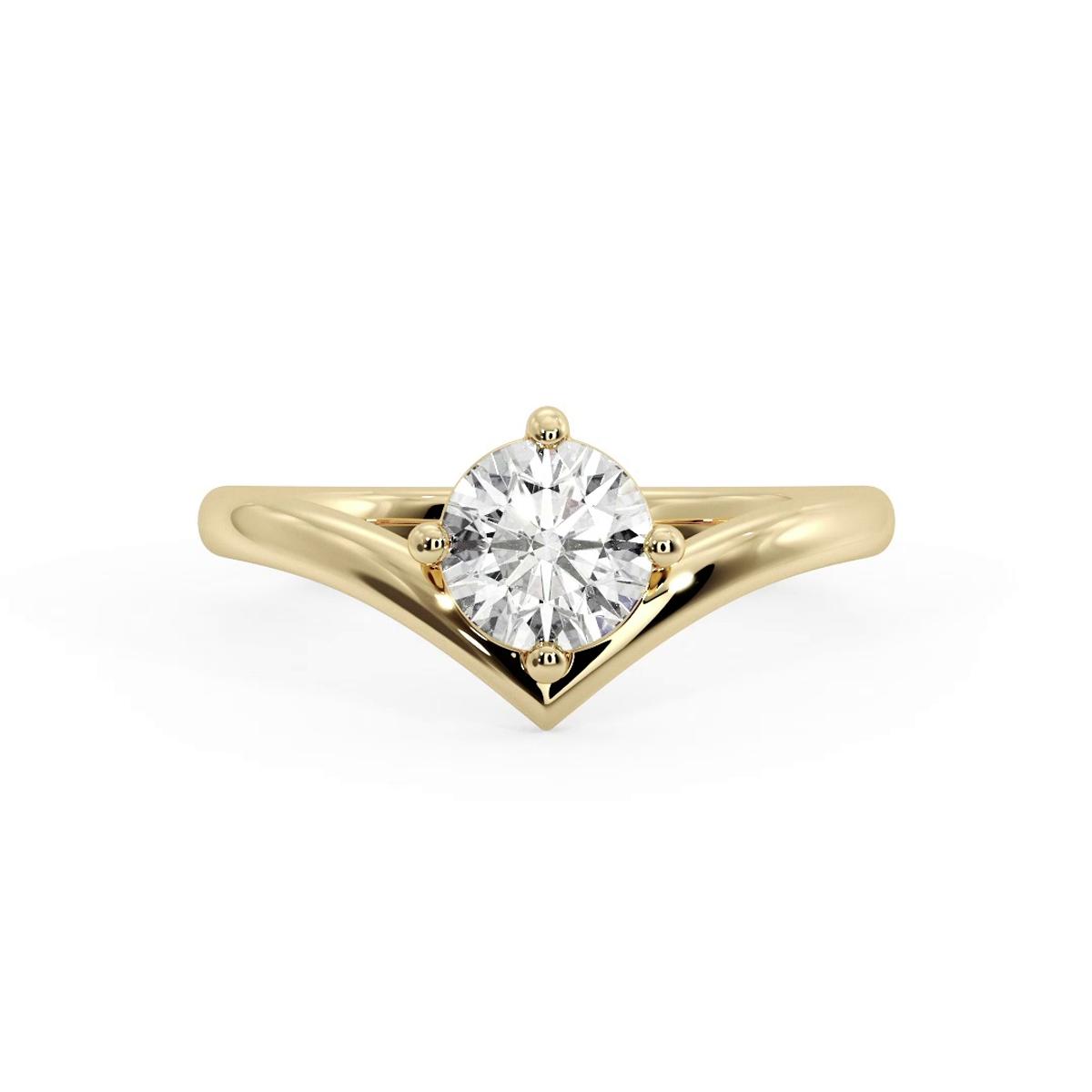360 degree view of Remy Chevron Solitaire Engagement Ring