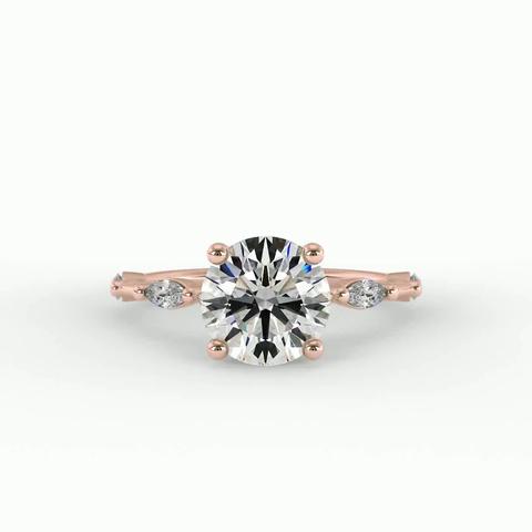 360 degree view of Navy Engagement Ring