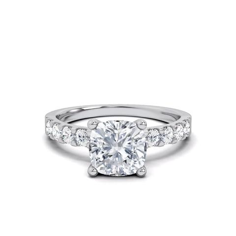 Jules Classic Lab Diamond Engagement Ring - 14K White Gold