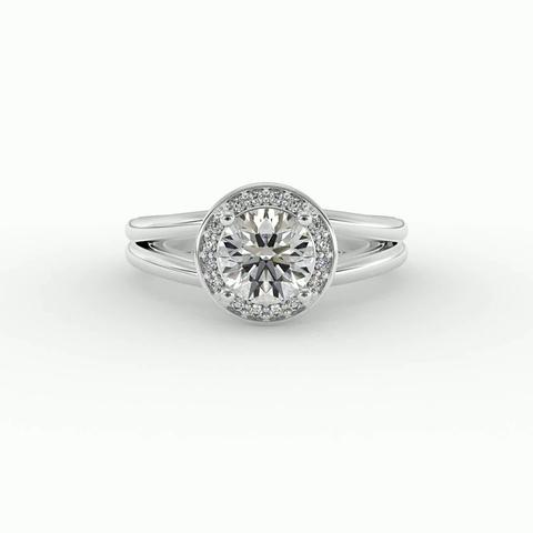 360 degree view of Miriam Halo Engagement Ring