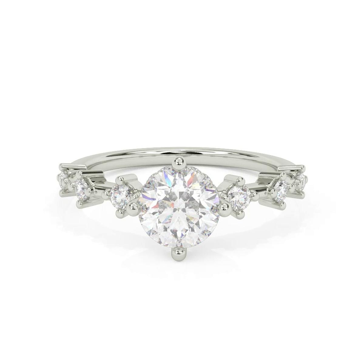 360 degree view of Chantal Hidden Halo Engagement Ring