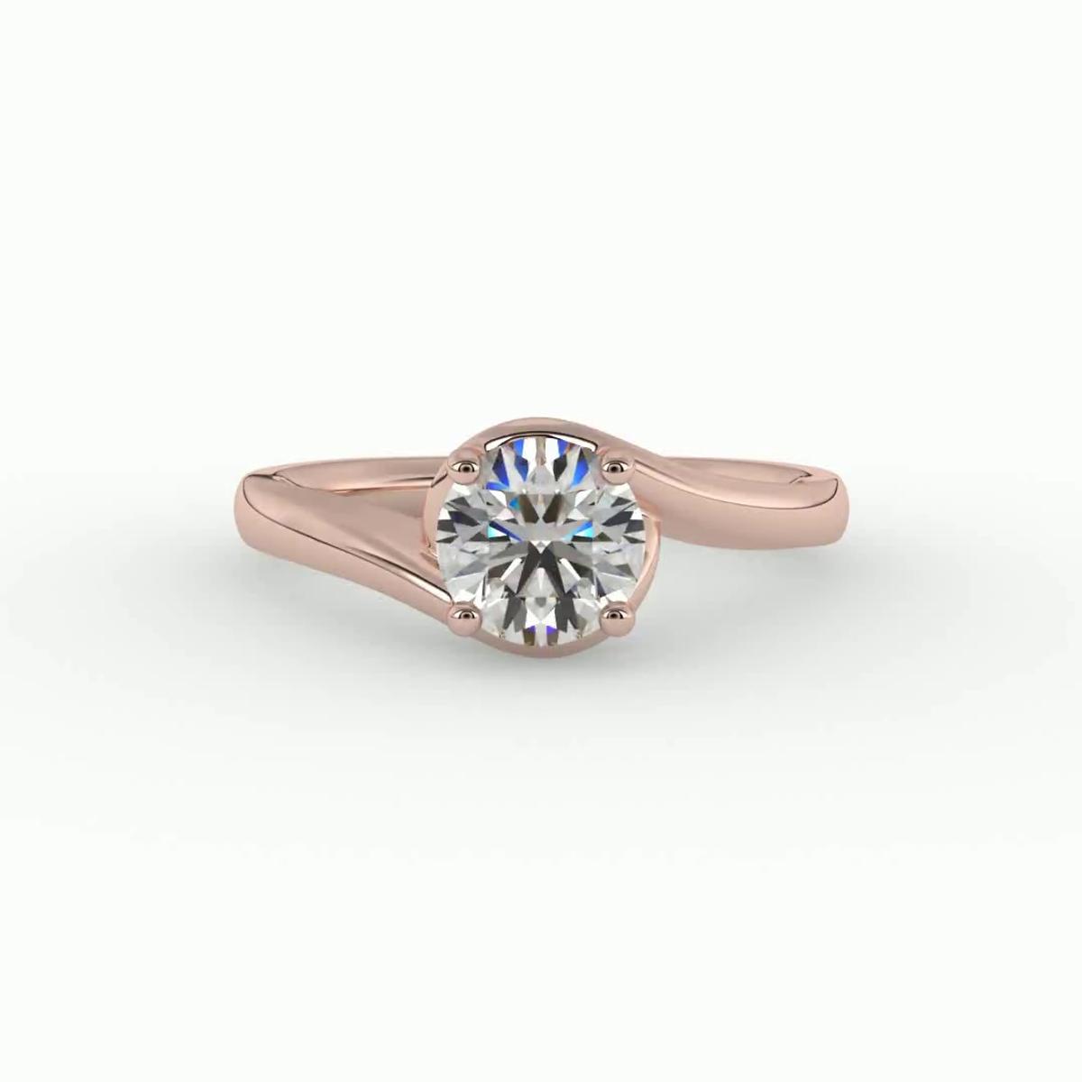 360 degree view of Evelyn Bypass Solitaire Engagement Ring