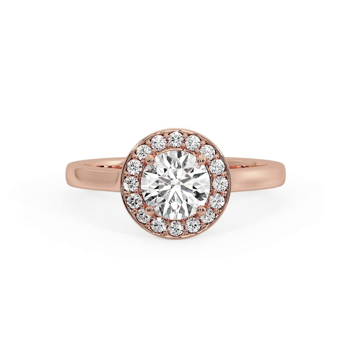 360 degree view of Cait Halo Engagement Ring