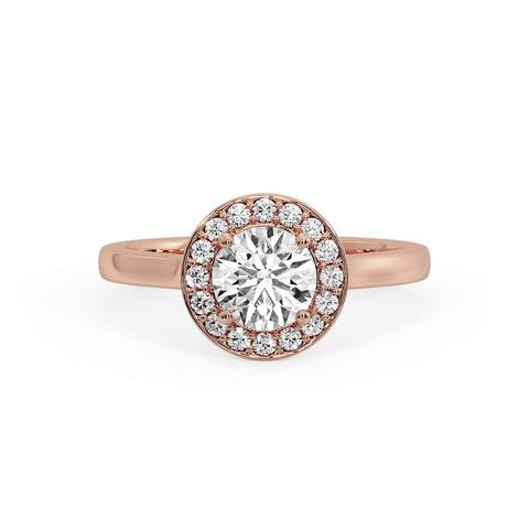 360 degree view of Cait Halo Engagement Ring